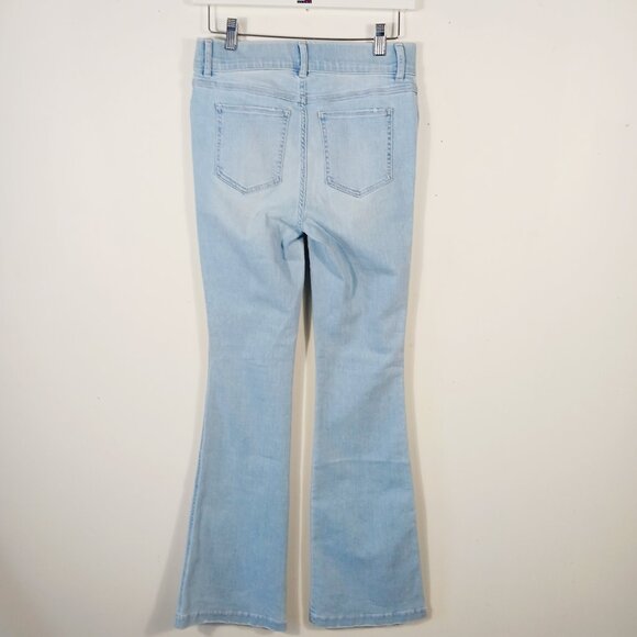 Spanx Light Wash, High Rise, Flare Leg, Pull On Sculpting Jeans, Size Small - Picture 3 of 16